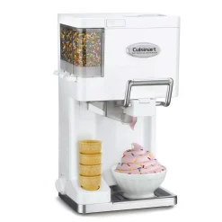 Dessert Makers Cuisinart Mix-It-In 1.5 Qt. White Soft Serve Ice Cream Maker -MegaChef Sales Shop white cuisinart ice cream makers ice 45 c3 1000