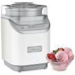 Dessert Makers Cuisinart Cool Creations 2 Qt. White Electric Ice Cream Maker With Recipe Booklet -MegaChef Sales Shop white cuisinart ice cream makers ice 60w c3 1000