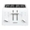 Toasters Cuisinart Compact 4-Slice White Wide Slot Toaster With Crumb Tray