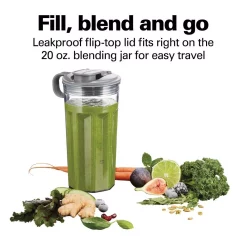 Blenders Hamilton Beach Power Blender Plus 20 Oz. 2-Speed Gray Blender With Leak Proof Flip-Top Lid -MegaChef Sales Shop white hamilton beach countertop blenders 53625 44 1000