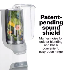 Blenders Hamilton Beach Power Blender Plus 20 Oz. 2-Speed Gray Blender With Leak Proof Flip-Top Lid -MegaChef Sales Shop white hamilton beach countertop blenders 53625 76 1000