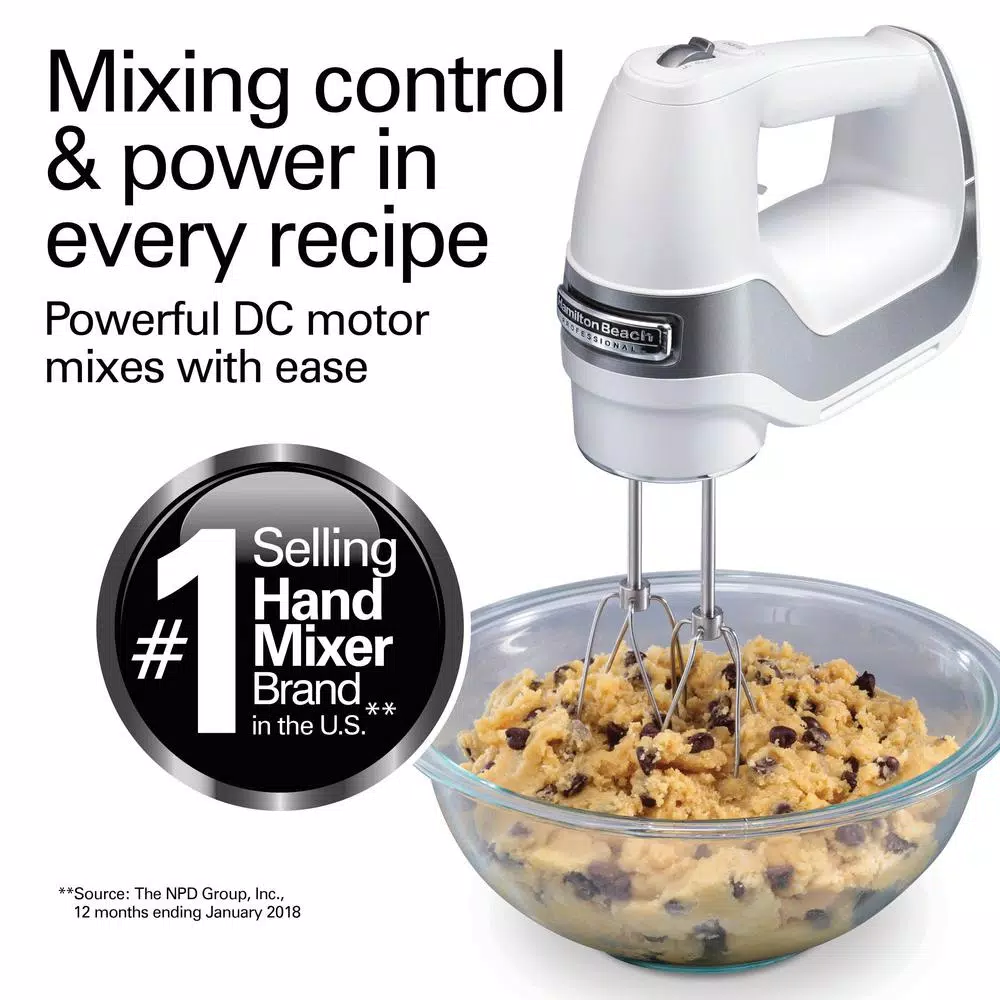 Mixers Hamilton Beach Professional 5-Speed White Hand MIxer 2 Mixers Hamilton Beach Professional 5-Speed White Hand MIxer - Image 2