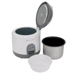 Cookers Hamilton Beach 8-Cup White Rice Cooker And Warmer With Non-Stick Cooking Pot, Rice Paddle And Measuring Cup -MegaChef Sales Shop white hamilton beach rice cookers 37508 44 1000
