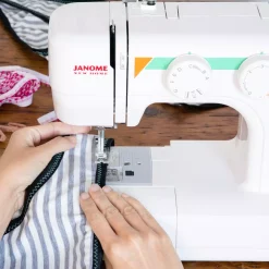Sewing Machines Janome MOD-15 Easy-to-Use Sewing Machine With Top Drop-In Bobbin System -MegaChef Sales Shop white janome sewing machines 00150812 1f 1000
