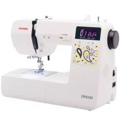 Sewing Machines Janome JW8100 100-Stitch Sewing Machine With Bonus Accessories -MegaChef Sales Shop white janome sewing machines 001jw8100 40 1000 1