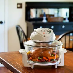 Toasters Magic Chef 1300 W White Convection Countertop Oven With Built-In Timer -MegaChef Sales Shop white magic chef toaster ovens ewgc12w3 31 1000