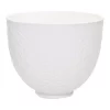 Mixers KitchenAid 5 Qt. White Mermaid Lace Textured Ceramic Bowl