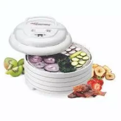 Food Processing Nesco Gardenmaster 4-Tray Expandable White Food Dehydrator With Temperature Control -MegaChef Sales Shop white nesco dehydrators fd 1040 1f 1000