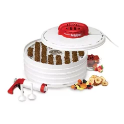 Food Processing Nesco Jerky Xpress 4-Tray White Food Dehydrator -MegaChef Sales Shop white nesco dehydrators fd 28jx c3 1000