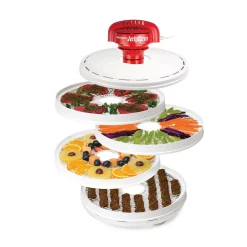Food Processing Nesco Jerky Xpress 4-Tray White Food Dehydrator -MegaChef Sales Shop white nesco dehydrators fd 28jx e1 1000