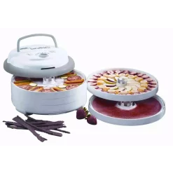 Food Processing Nesco Snackmaster Pro 5-Tray White Food Dehydrator With Temperature Control -MegaChef Sales Shop white nesco dehydrators fd 75pr 1d 1000