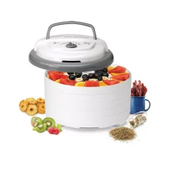 Food Processing Nesco Snackmaster Pro 5-Tray White Food Dehydrator With Temperature Control -MegaChef Sales Shop white nesco dehydrators fd 75pr 76 1000