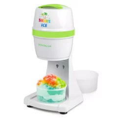 Dessert Makers Nostalgia 50 W 8 Oz. White Snow Cone Maker With Stainless Steel Blades -MegaChef Sales Shop white nostalgia snow cone machines eshvice2hsi c3 1000