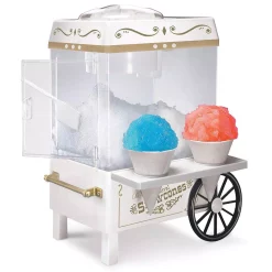 Dessert Makers Nostalgia 160 Oz. Snow Cone Maker In White With Reusable Cones