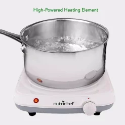 Food Warmers NutriChef White Electric Countertop Burner – Buffet Hot Plate Burner With Adjustable Temperature -MegaChef Sales Shop white nutrichef hot plates pkst11 1f 1000