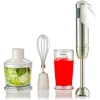 Blenders Ovente 6-Speed White Immersion Blender With Chopper And Whisk Attachment
