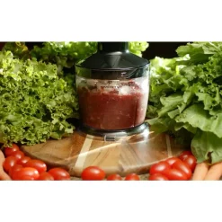 Blenders Ovente 6-Speed White Immersion Blender With Chopper And Whisk Attachment -MegaChef Sales Shop white ovente immersion blenders hs665w fa 1000