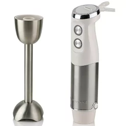 Blenders Ovente Multi-Purpose Immersion Blender, 500-Watt Hand Mixer, Stainless Steel Blades, 6-Speed Settings -MegaChef Sales Shop white ovente immersion blenders hs680w 44 1000