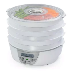 Food Processing Presto Dehydro 6 Tray White Digital Electric Food Dehydrator With Digital Thermostat And Timer -MegaChef Sales Shop white presto dehydrators 06301 76 1000