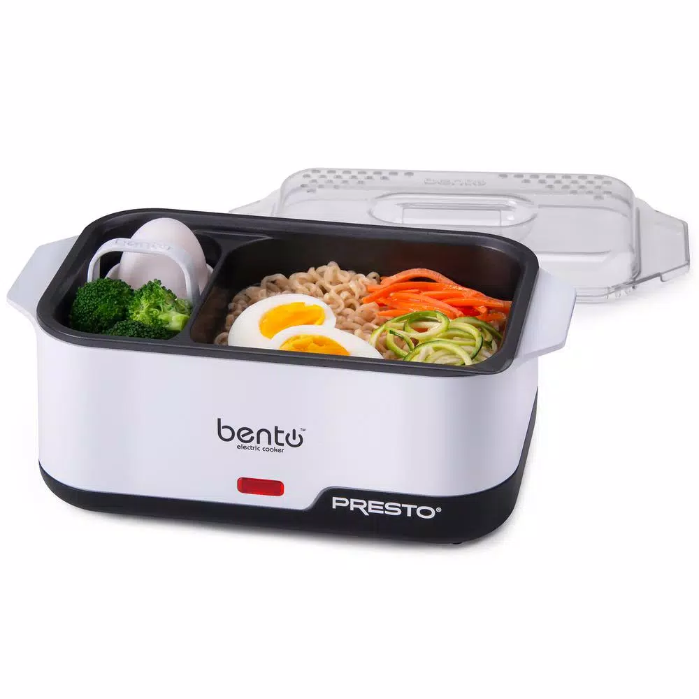 Cookers Presto Bento Box White 1.75 Cup Electric Steamer Ramen Noodle Cooker 2 Cookers Presto Bento Box White 1.75 Cup Electric Steamer Ramen Noodle Cooker - Image 2