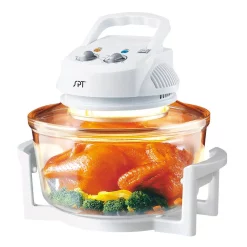 Toasters SPT 1300 W White Countertop Convection Oven With Built-in Timer And Extender Ring -MegaChef Sales Shop white spt toaster ovens so 2004 fa 1000