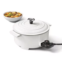 Cookers Starfrit THE ROCK 3.2 Qt. White Electric Casserole Slow Cooker -MegaChef Sales Shop white starfrit slow cookers 024423 003 0000 76 1000