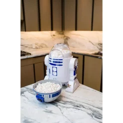 Popcorn Machines Uncanny Brands 2 Oz. Kernel Capacity In Blue/White With Fully Operational Droid Kitchen Appliance Star Wars R2D2 Popcorn Maker -MegaChef Sales Shop white uncanny brands popcorn machines pop srw r2d2 31 1000