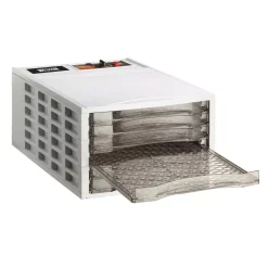 Food Processing Weston 6-Tray White Food Dehydrator With Temperature Control -MegaChef Sales Shop white weston dehydrators 75 0301 w c3 1000