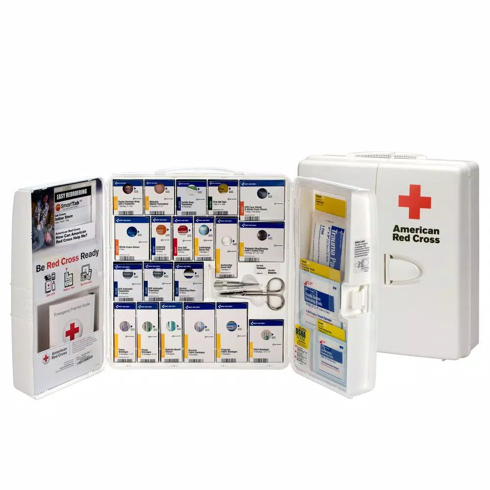 First Aid Kits First Aid Only 206-Piece Large Business First Aid Kit Smart Compliance Cabinet With Handle 2 First Aid Kits First Aid Only 206-Piece Large Business First Aid Kit Smart Compliance Cabinet With Handle - Image 2