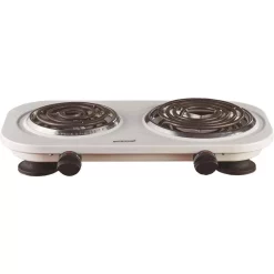 Food Warmers Brentwood Appliances 2-Burner 30 In. White Electric Burner