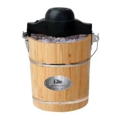 Dessert Makers Elite Gourmet 6 Qt. Old Fashioned Ice Cream Maker -MegaChef Sales Shop wood elite ice cream makers eim 506 76 1000