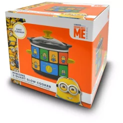 Cookers Uncanny Brands Minions 2 Qt. Slow Cooker Yellow -MegaChef Sales Shop yellow uncanny brands slow cookers sc2 des min c3 1000