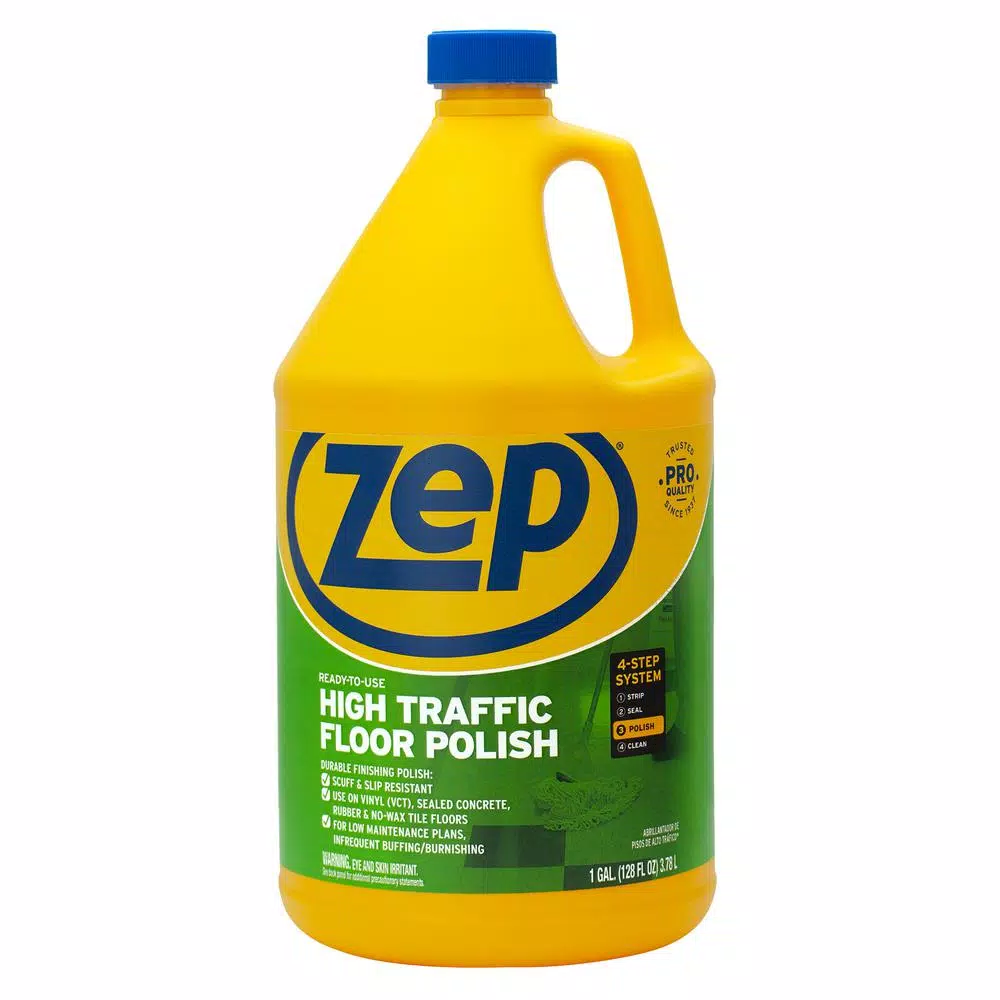 Floor Cleaning Products ZEP 1 Gal. High-Traffic Floor Polish 1 Floor Cleaning Products ZEP 1 Gal. High-Traffic Floor Polish
