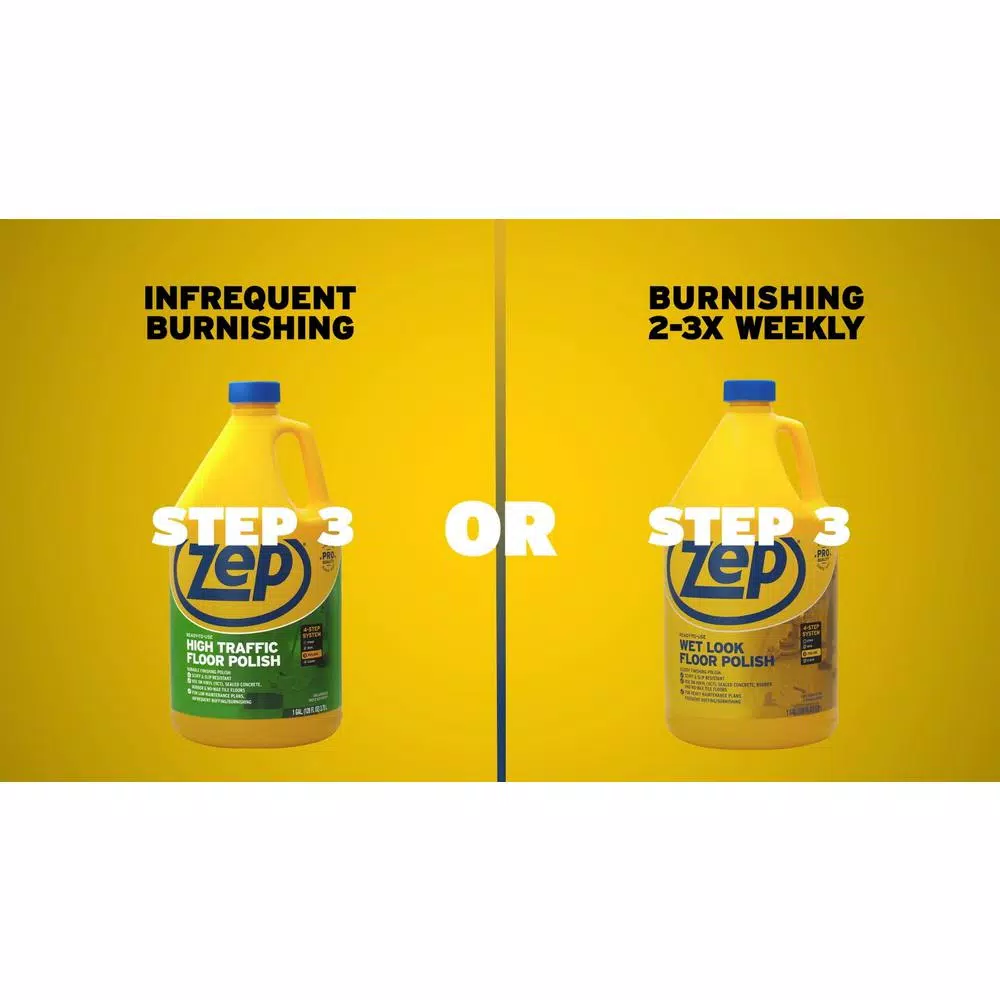Floor Cleaning Products ZEP 1 Gal. High-Traffic Floor Polish 6 Floor Cleaning Products ZEP 1 Gal. High-Traffic Floor Polish - Image 6