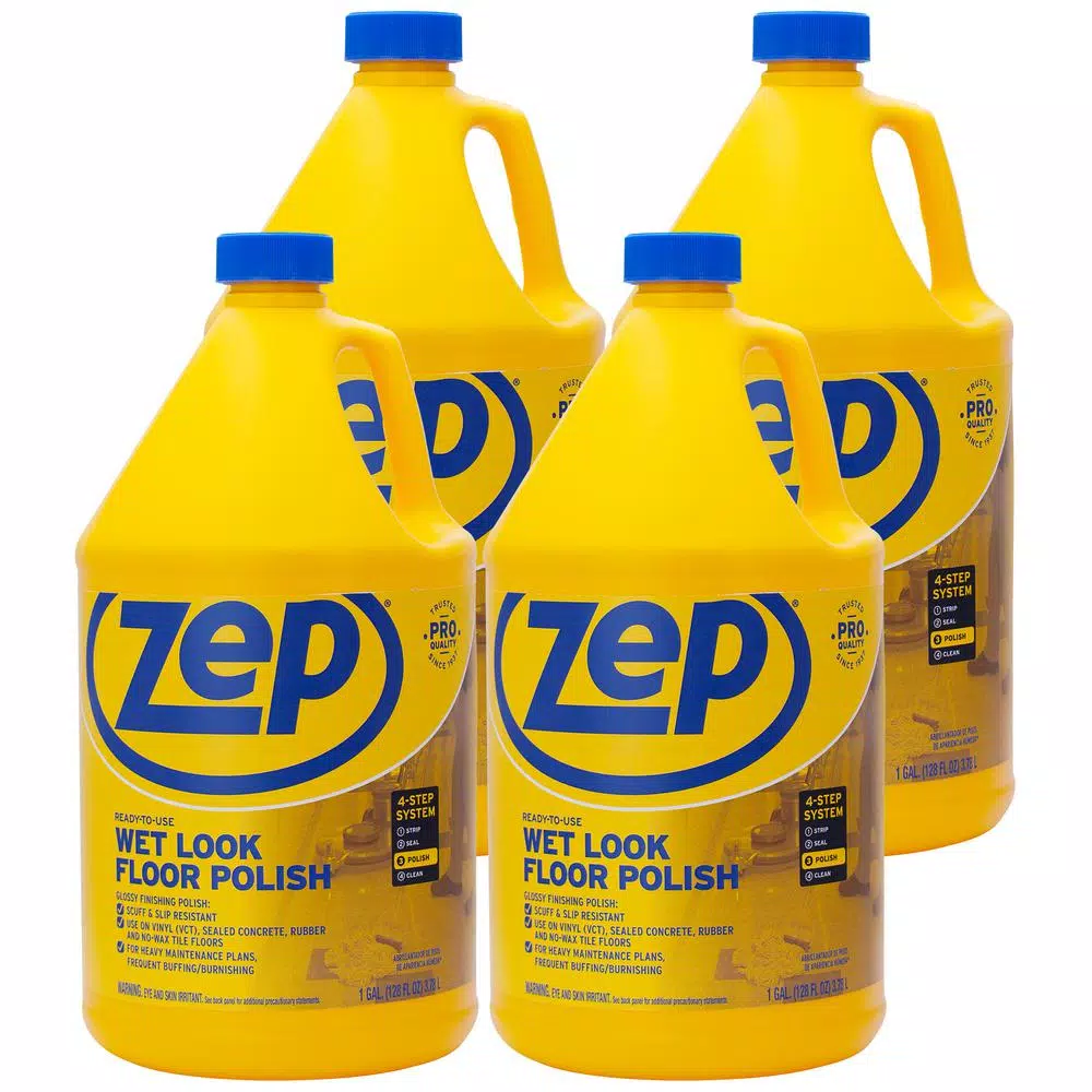 Floor Cleaning Products ZEP 1 Gal. Wet Look Floor Polish (Case Of 4) 1 Floor Cleaning Products ZEP 1 Gal. Wet Look Floor Polish (Case Of 4)